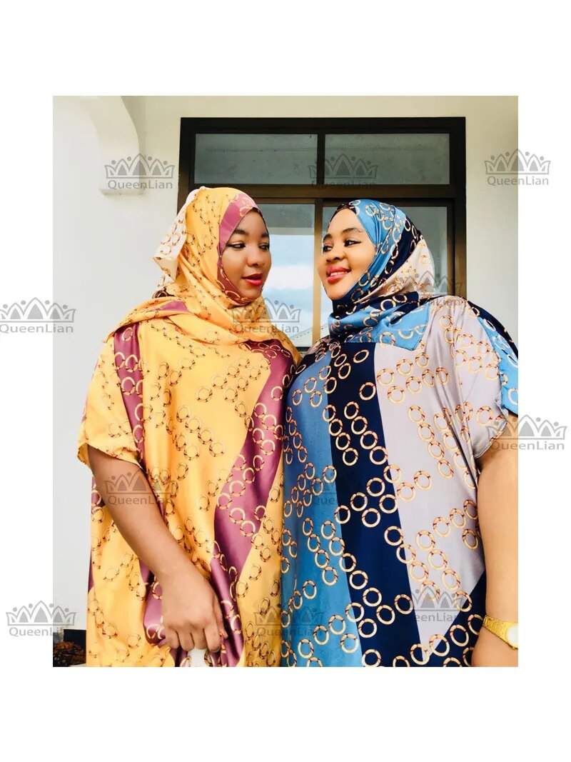 Length:150cm,Bust:190cm Free Size New Chiffon Super African Dashiki Traditio image 5