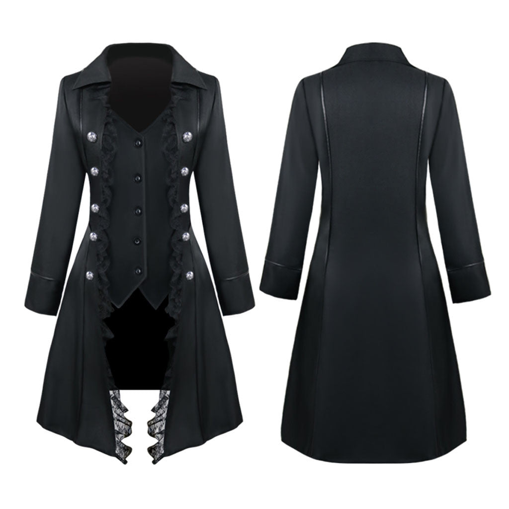 Halloween Robe Gothic Medieval Vintage Cardigan Jacket Long Sleeve Waisted Thre image 0