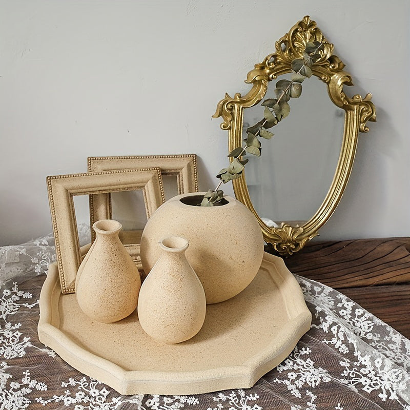 Ins Style Wooden Small Vase Natural Solid Wood Flower Vases Home Office Table A image 12