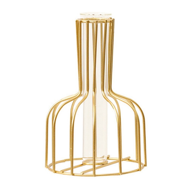 Flowers Vases Gold Hydroponic Vase Decoration Flowers Plant Holder Home Living image 1