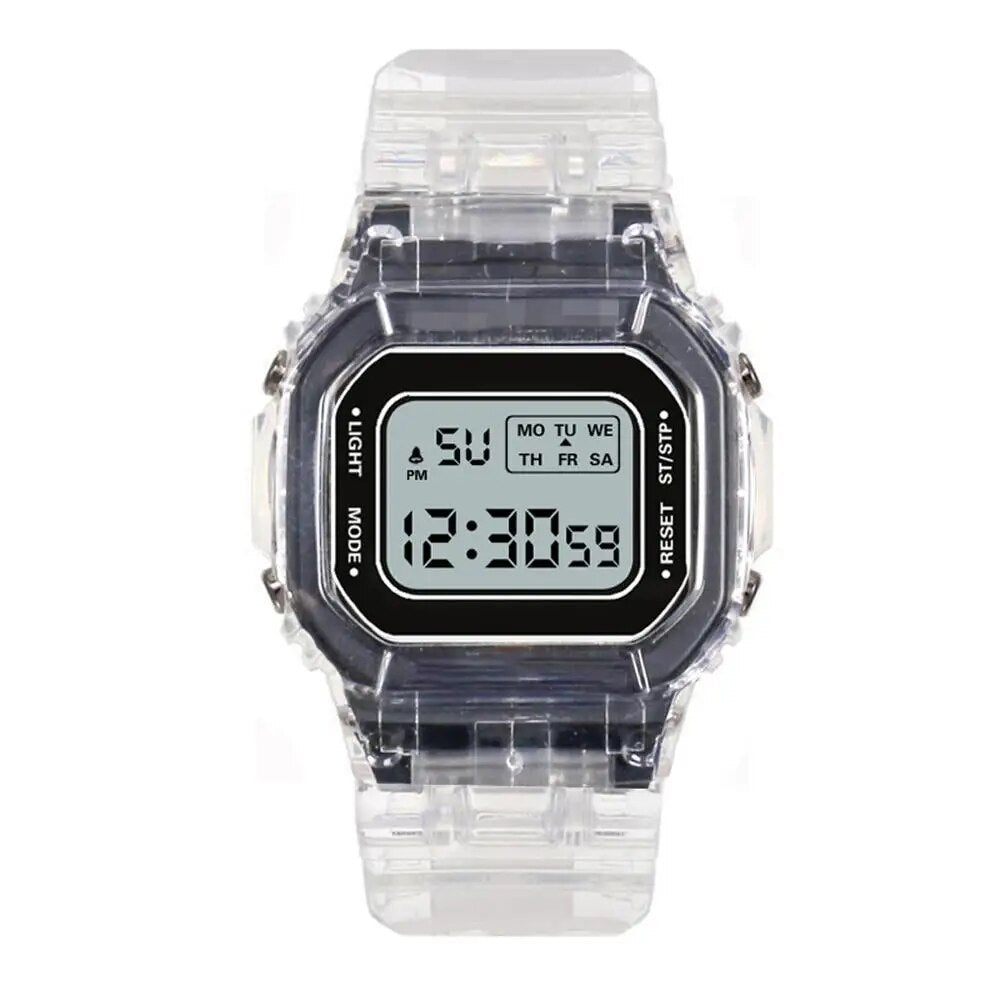 Fashion Men Women Watches Gold Casual Transparent Digital Sport Watch Lover's G image 20