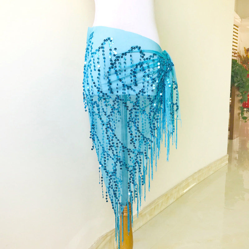 Colorful Sequins Tassel Belly Dance Belt Show Costumes Belly Dance Hip Scarf Fo image 10