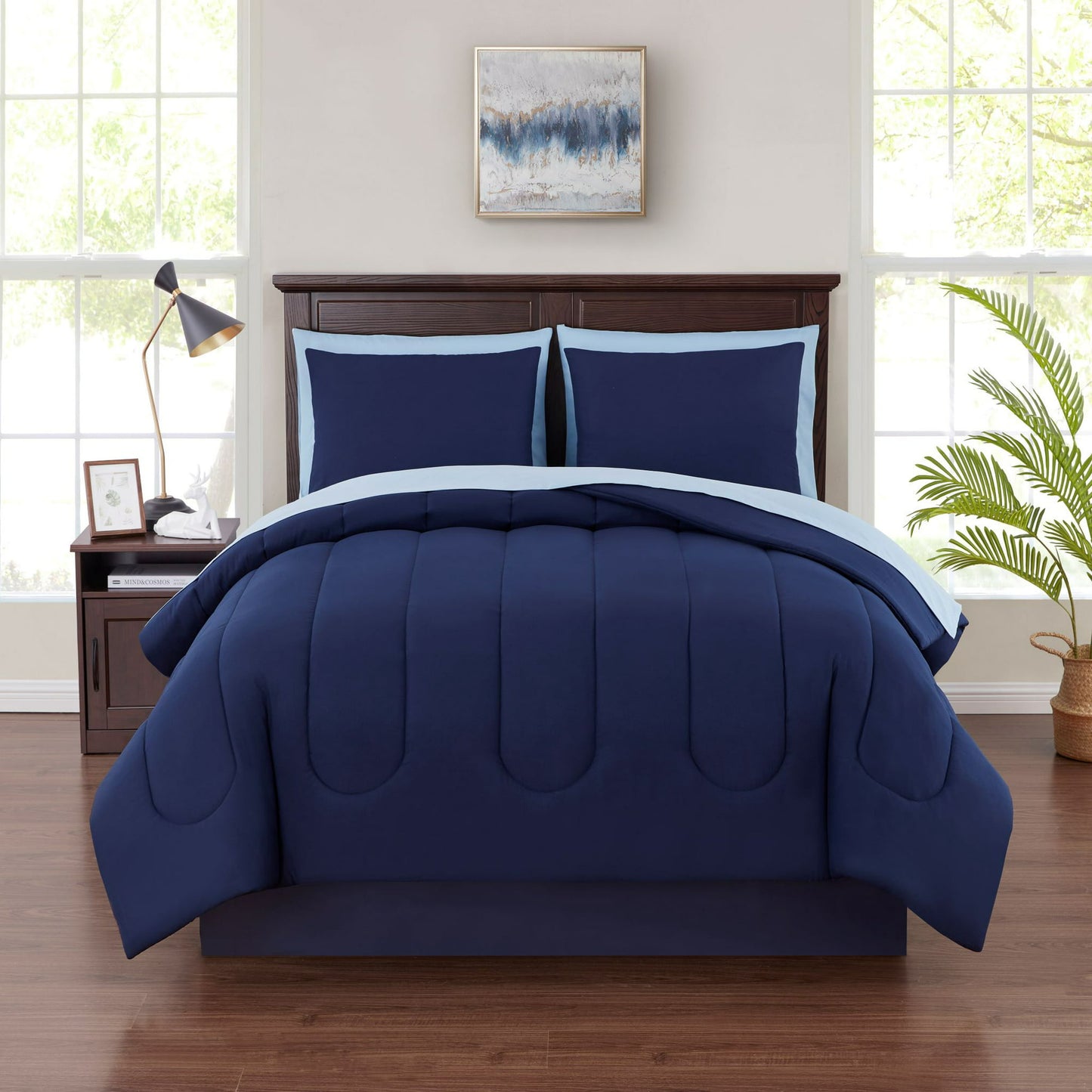 Mainstays Green 7 Piece Bed in a Bag Comforter Bedding Set with Sheets image 3