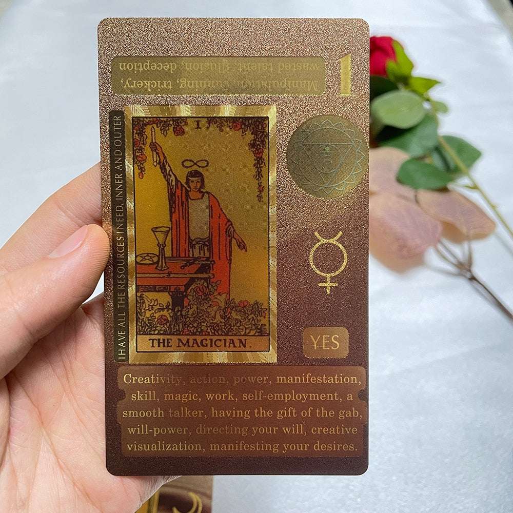 Golden Tarot 12x7cm English Deck Classic for Beginners with Color Paper Guide B image 9