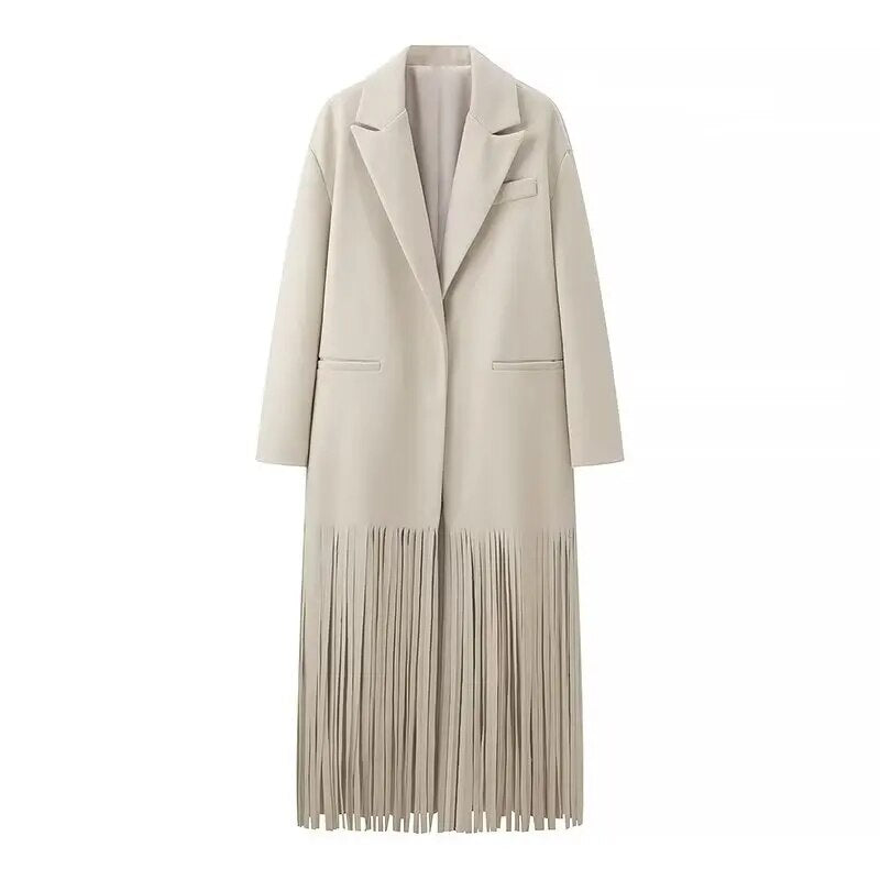 Plus Size Women's Clothing Spring Autumn Woolen Coat Street Style Fashion Dress image 1