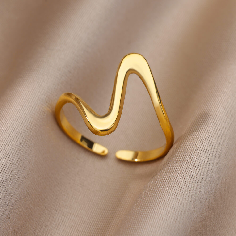 Stainless Steel Rings for Women Aesthetic Sunflower Gold Plated Wedding Couple image 52