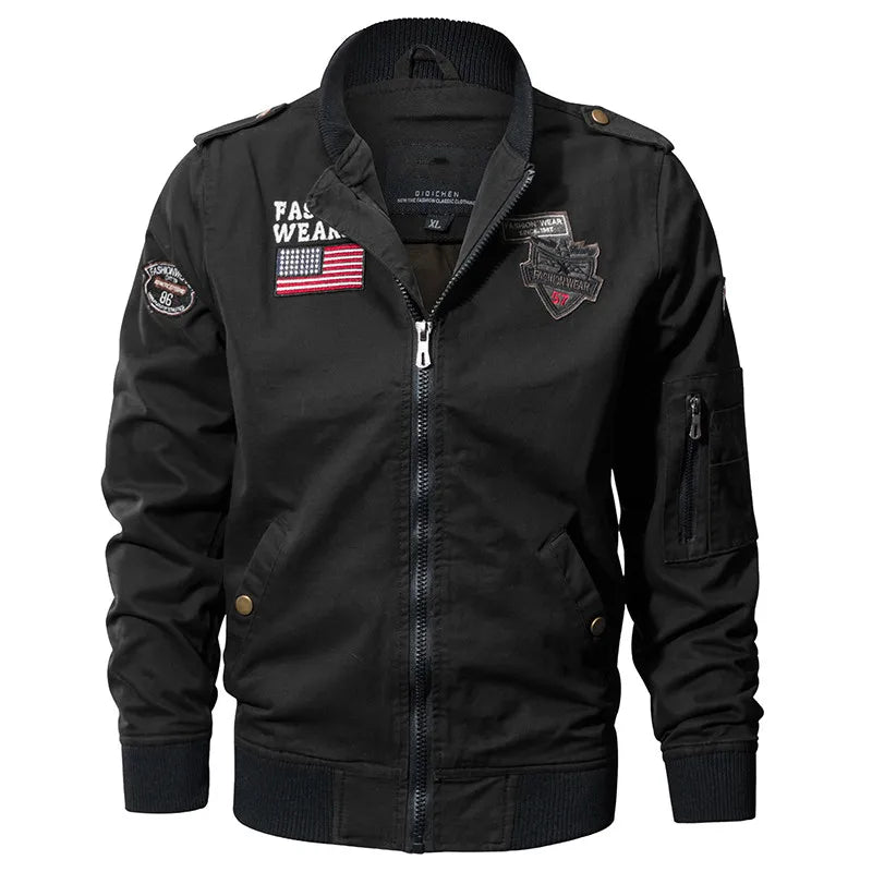 New Spring Military Style Pilot Jacket Multi-pocket Men Tactical Flight Jacket image 7