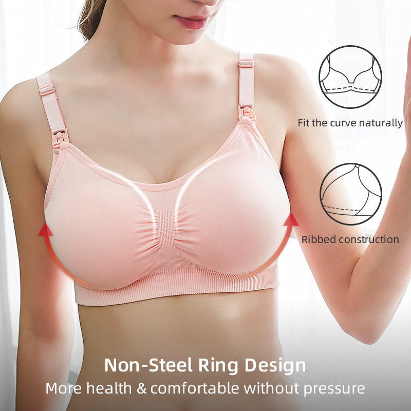 High Quality Plus Size Nursing Bra Breathable Women Breastfeeding Underwear Sea image 14