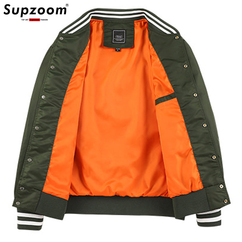 Supzoom New Arrival Rib Sleeve Cotton Fashion Single Breasted Casual Pilot Ins image 11