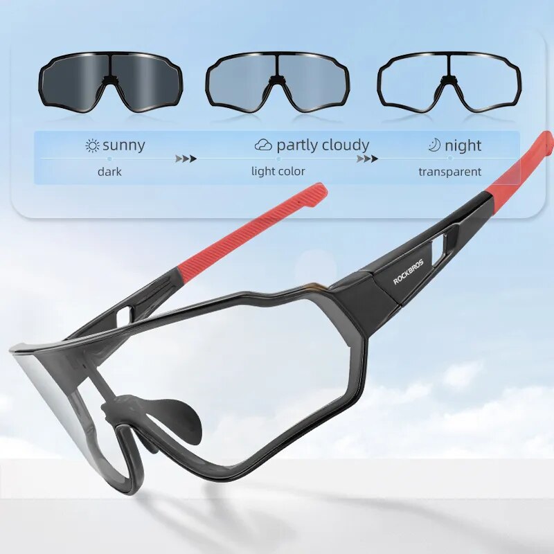 ROCKBROS Cycling Glasses Men Women Photochromic Outdoor Sport Hiking Eyewear Po image 7
