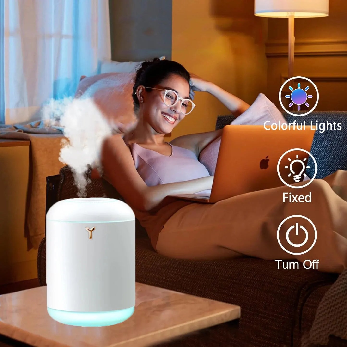 Portable Air Humidifier Large Fog Volume 1000ML Large Capacity Mini Desktop O image 5