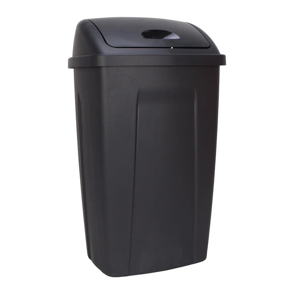 13 Gallon Durable Plastic Swing Top Trash Can Indoor Garbage Container Easy Cle image 4