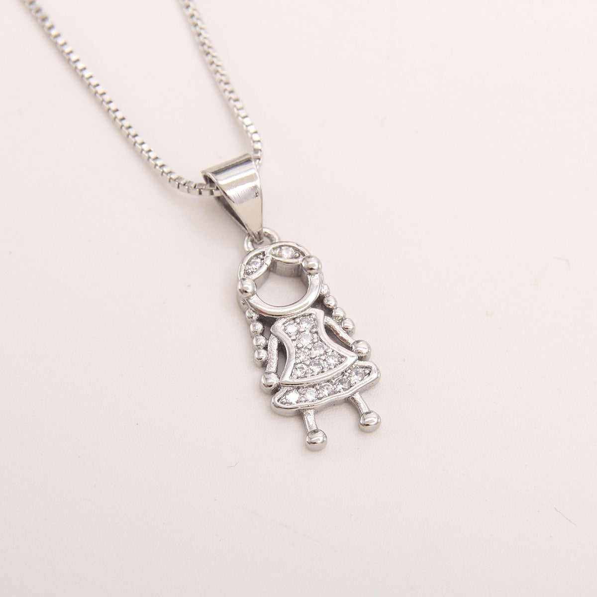 MHS.SUN Fashion Boys And Girls Charm Necklace Gold Plated ZC Zircon Hollow Pend image 16