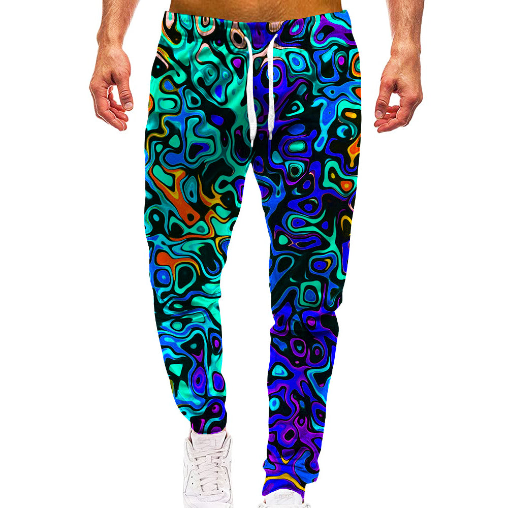 3D Rainbow Fashion Casual Pants Men Sport Print Camo Joggers Man Trousers Vinta image 9