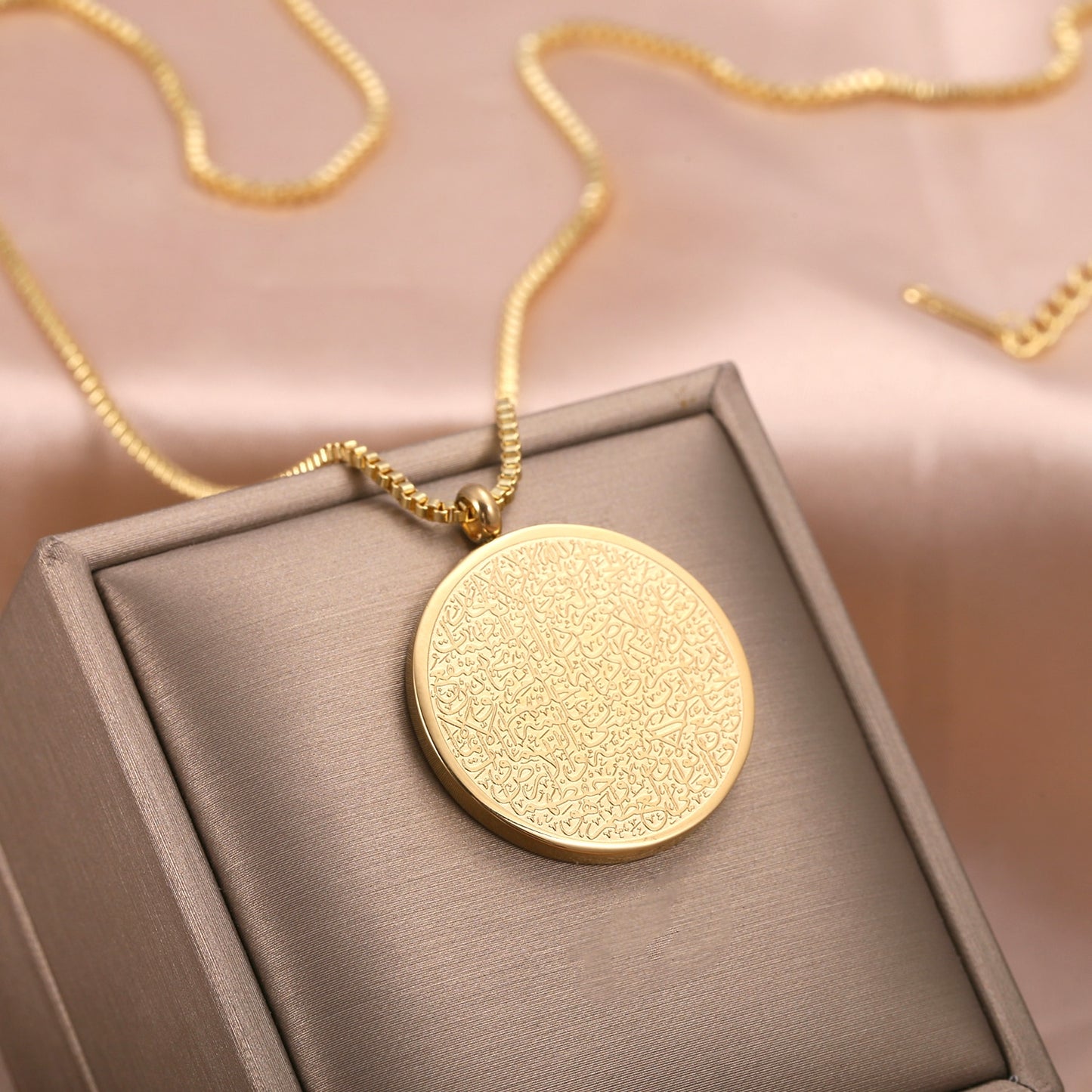 AYATUL KURSI Necklaces Custom Stainless Steel Pendants Necklaces Gold image 5