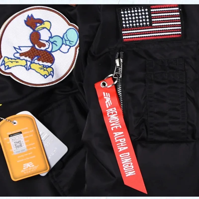 Winter Men Thicken Warm Flight Pilot Jacket Mens Casual MA1 Aviator Baseball Ai image 7