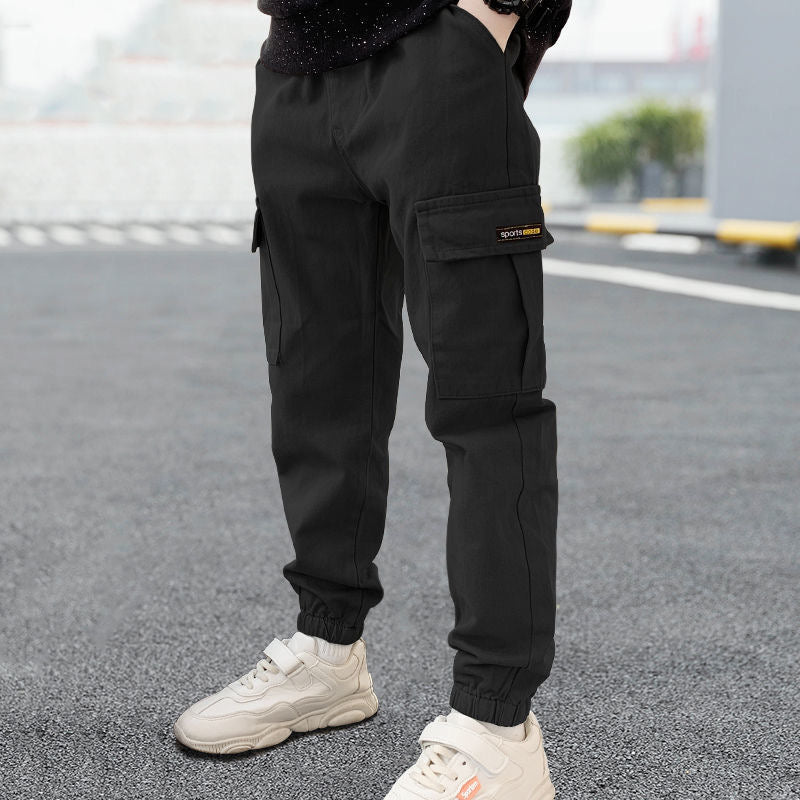 2024 New Spring Autumn Boys Pants Casual Long Style Trousers For Kids 3- 12 Yea image 5