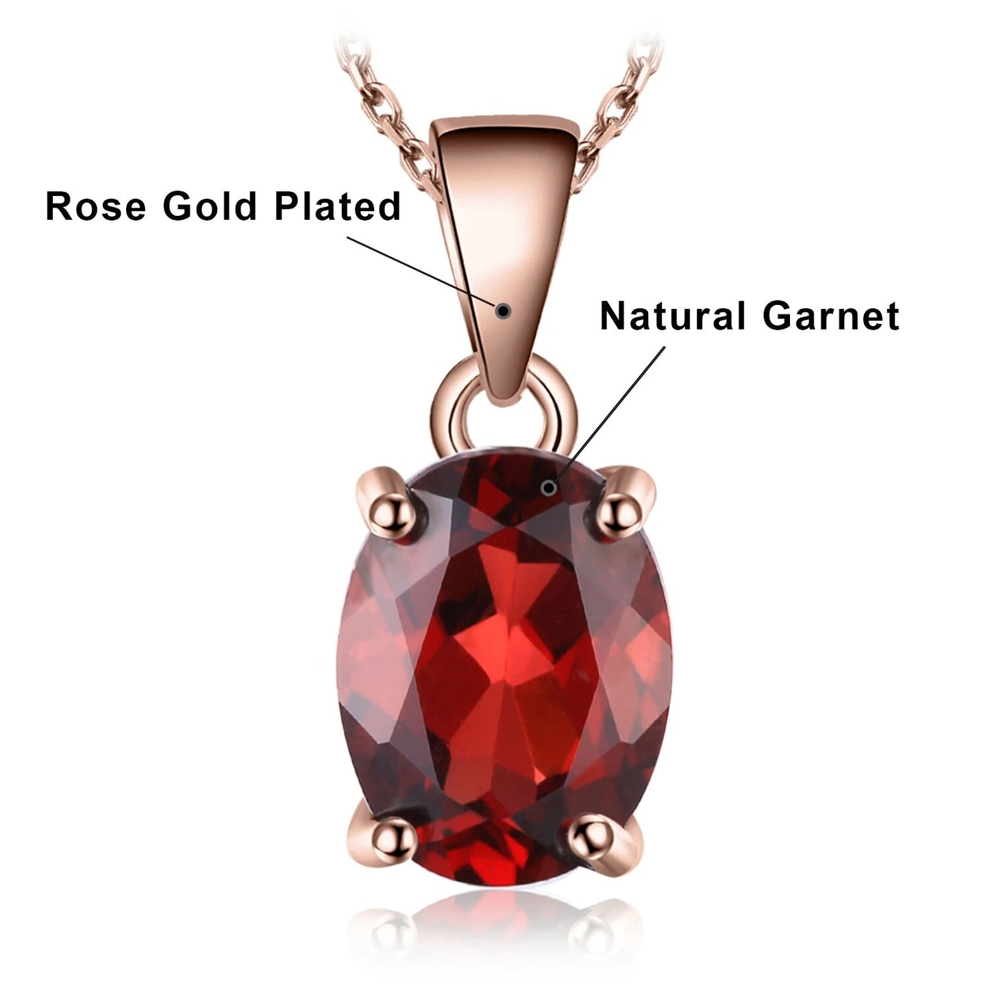 JewelryPalace Rose Gold Yellow Gold Plated Natural Amethyst Citrine Garnet Topa image 9