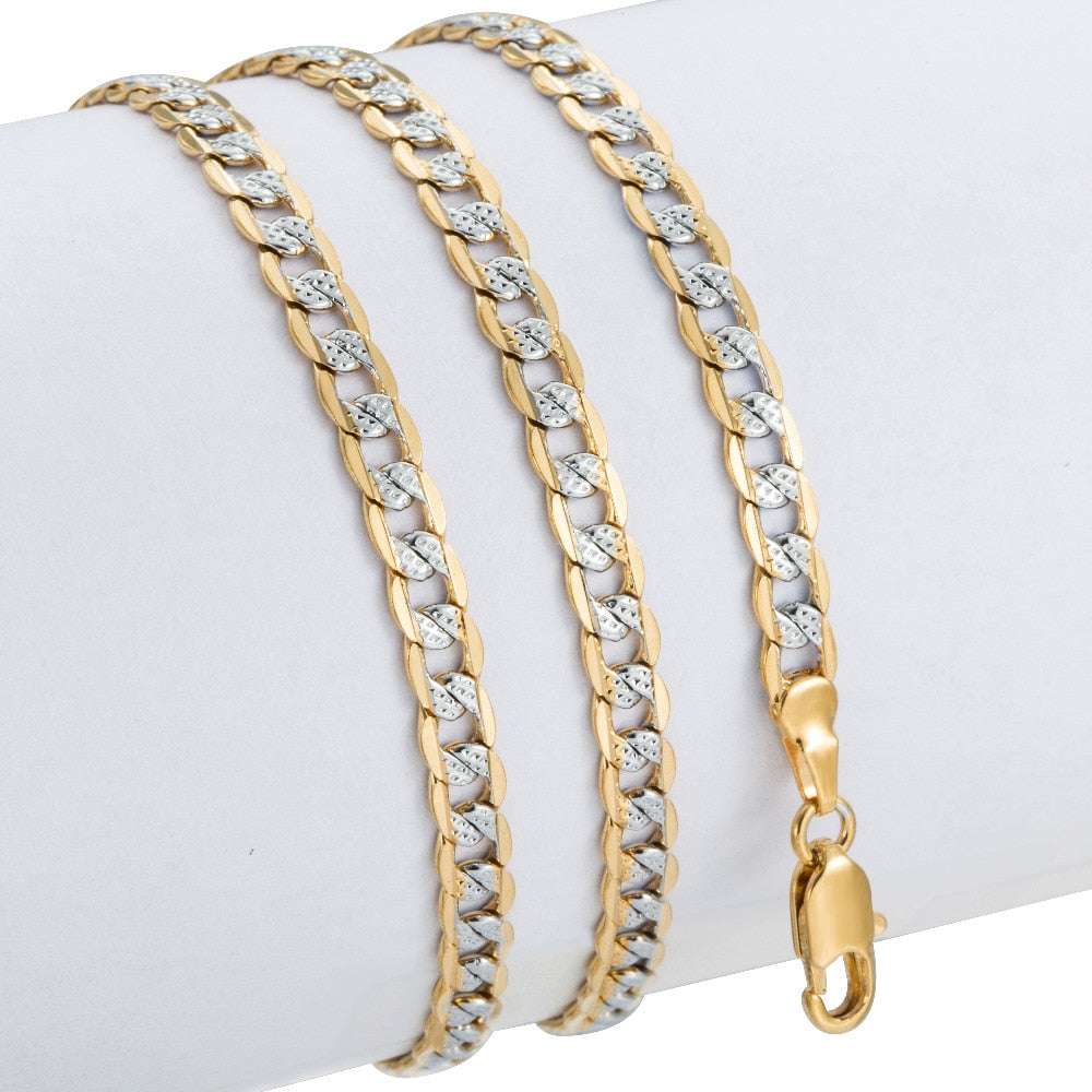 Trendsmax Gold Color Chain Necklace For Men Women Cuban Link Chain Male Necklac image 4