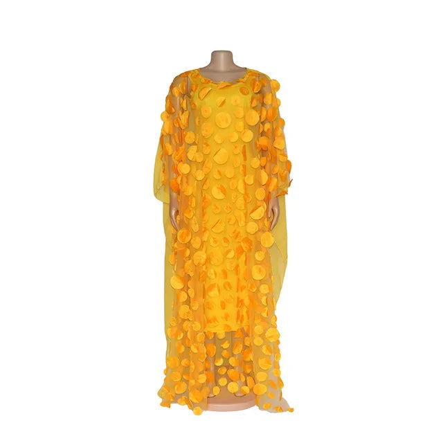 Super Size New African Women's Dashiki Fashion Loose Embroidery Long Dress Afri image 0