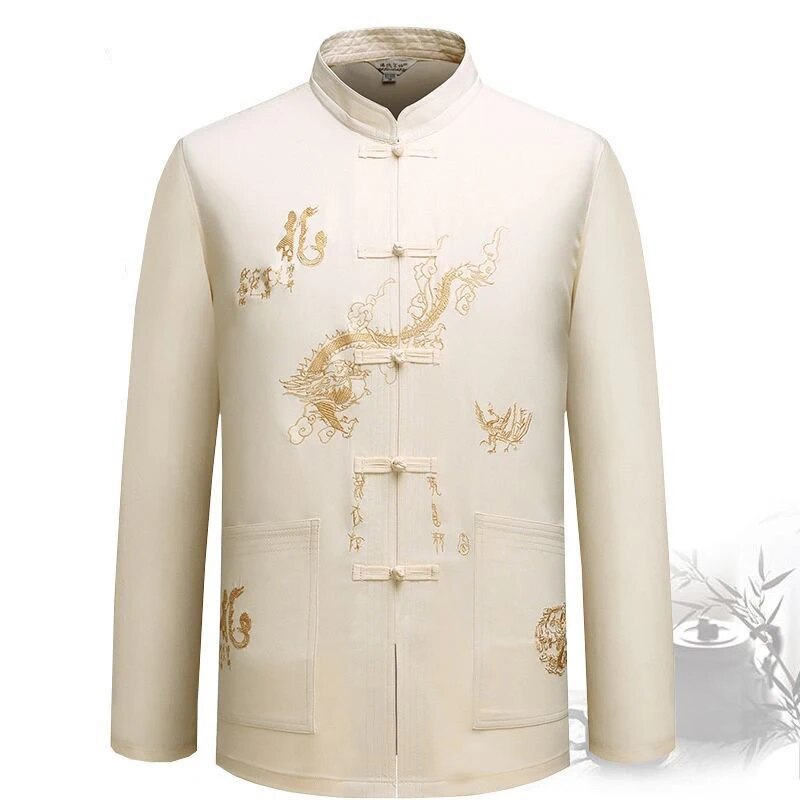 Chinese Traditional Tang Clothing Kung Fu Suit Fashion Casual Embroidery T-shir image 10