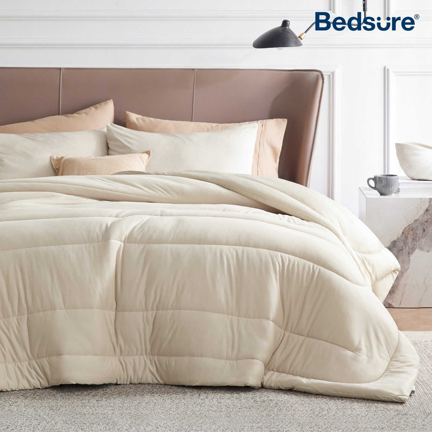 Bedsure Comforter Set - Cooling and Warm Bed Set, Reversible All Season Cooling image 1