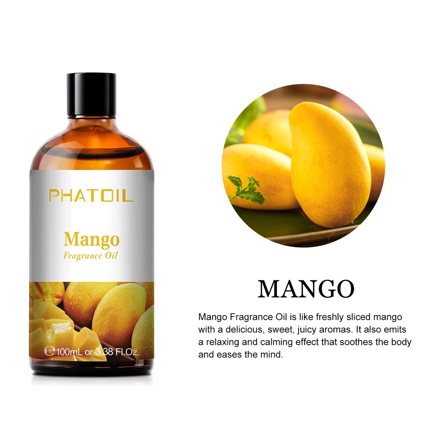 100ML Mango Fragrance Essential Oil Diffuser Apple Banana Grape Cherry Watermel image 1