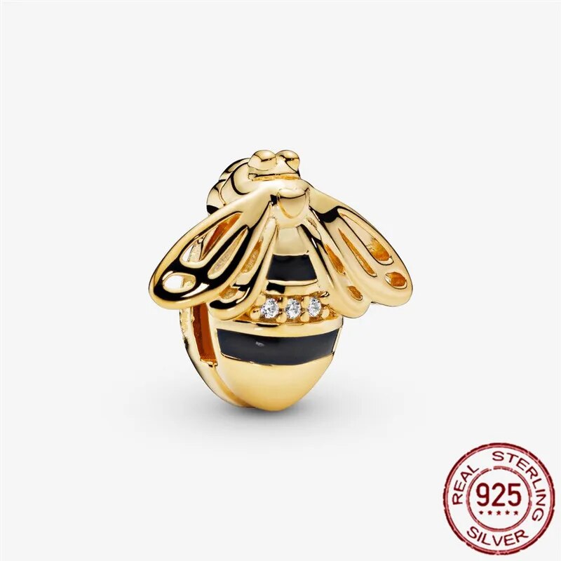 925 Sterling Silver Gold Color Family Tree Heart Crown Pendant Charm Fit Origin image 29