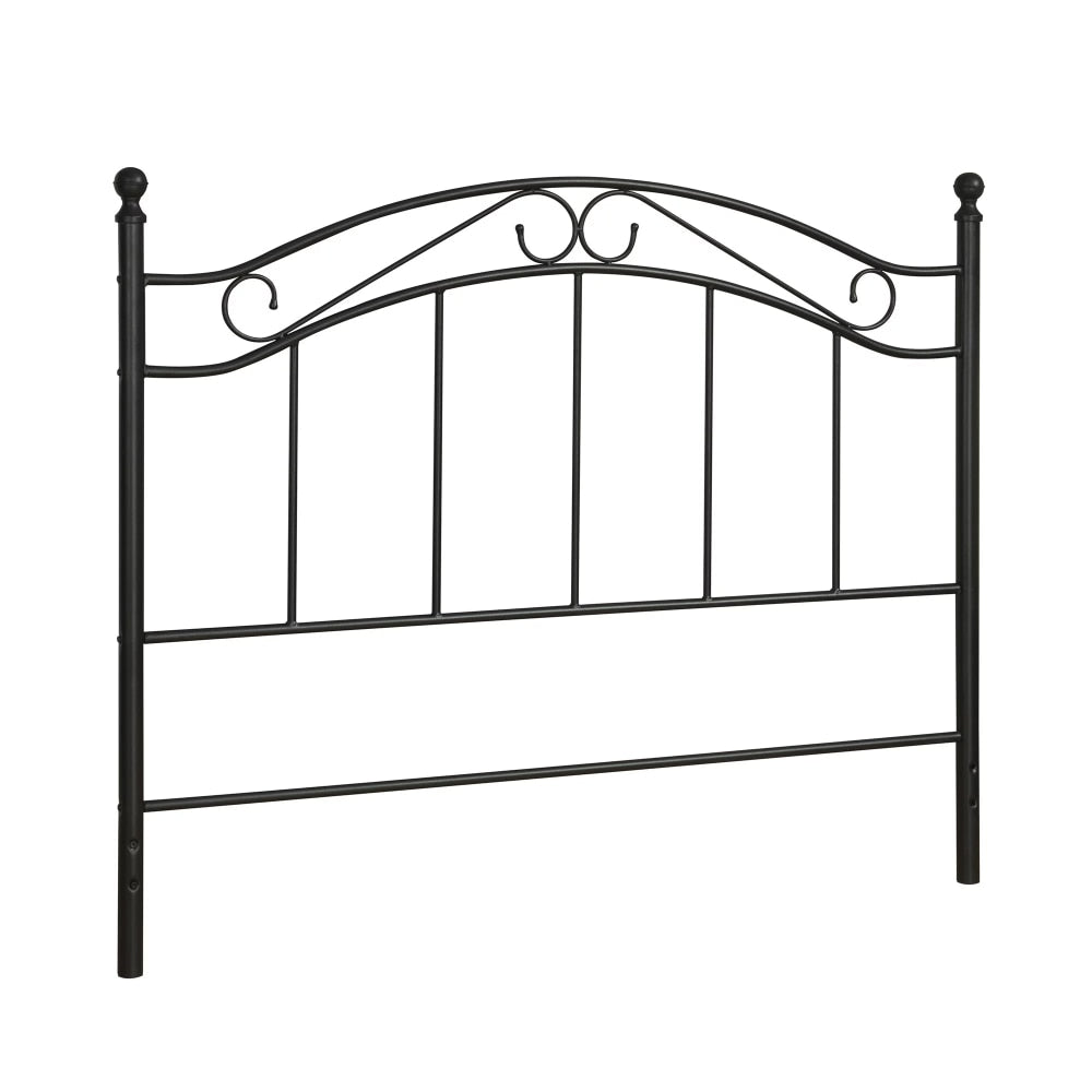 Mainstays Full/Queen Metal Headboard with Delicate Detailing, Black image 1