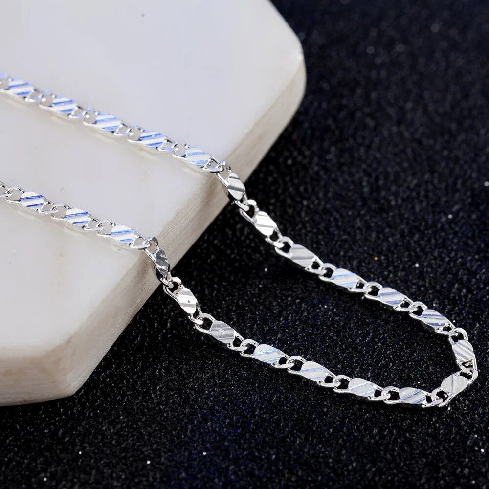 Exquisite Fashion 18K Gold Filled Necklace For Women Men Size 16-30 Inch Jewelr image 2