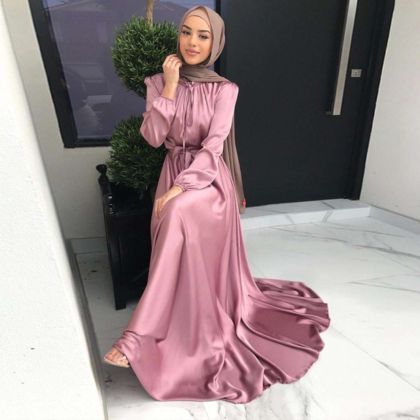 Ladies Abaya Dubai Muslim Fashion Hijab Dress Kaftan Islam Clothing African Max image 4