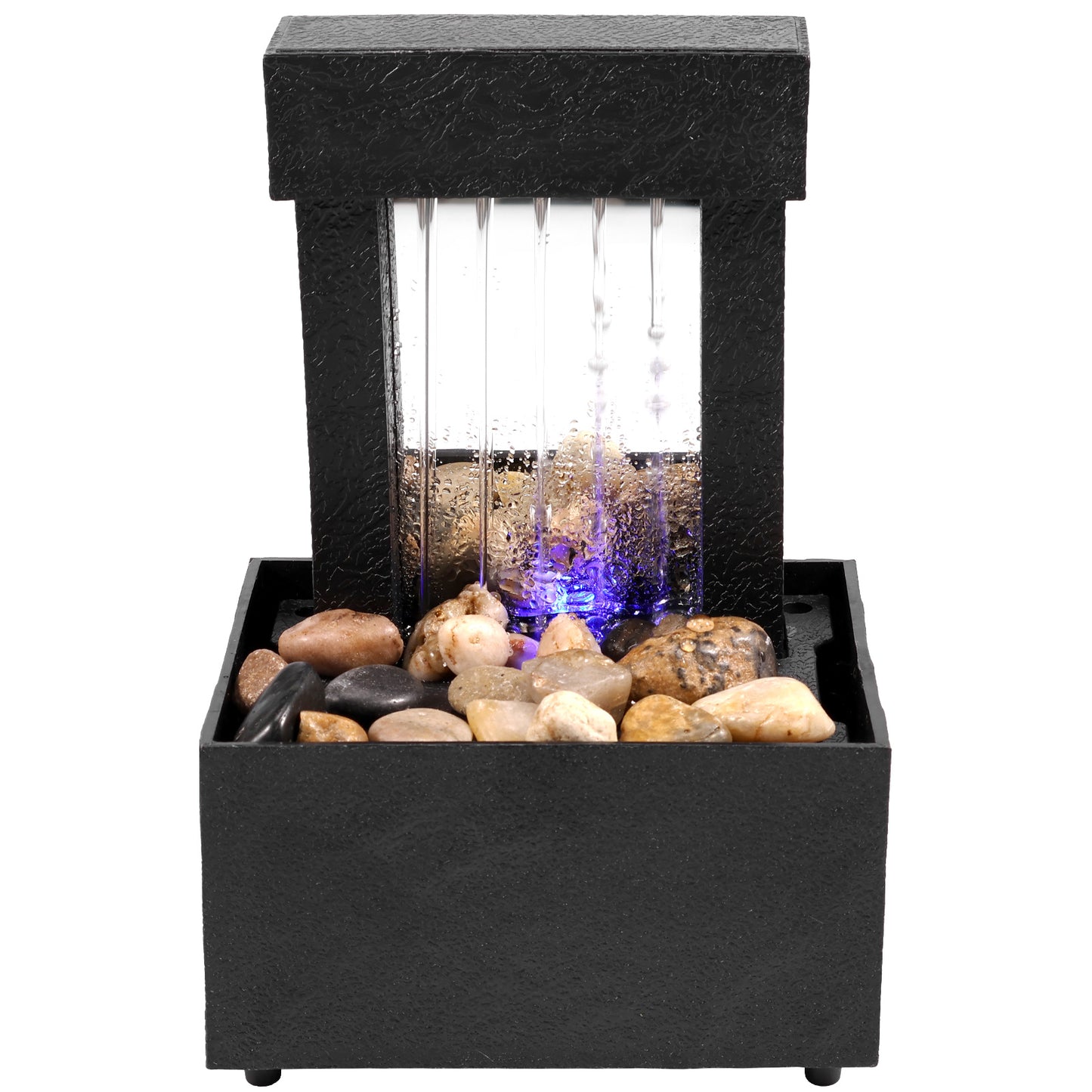 Tabletop Fountain with Light Mini Indoor Water Fountain Feature Zen Meditation image 5