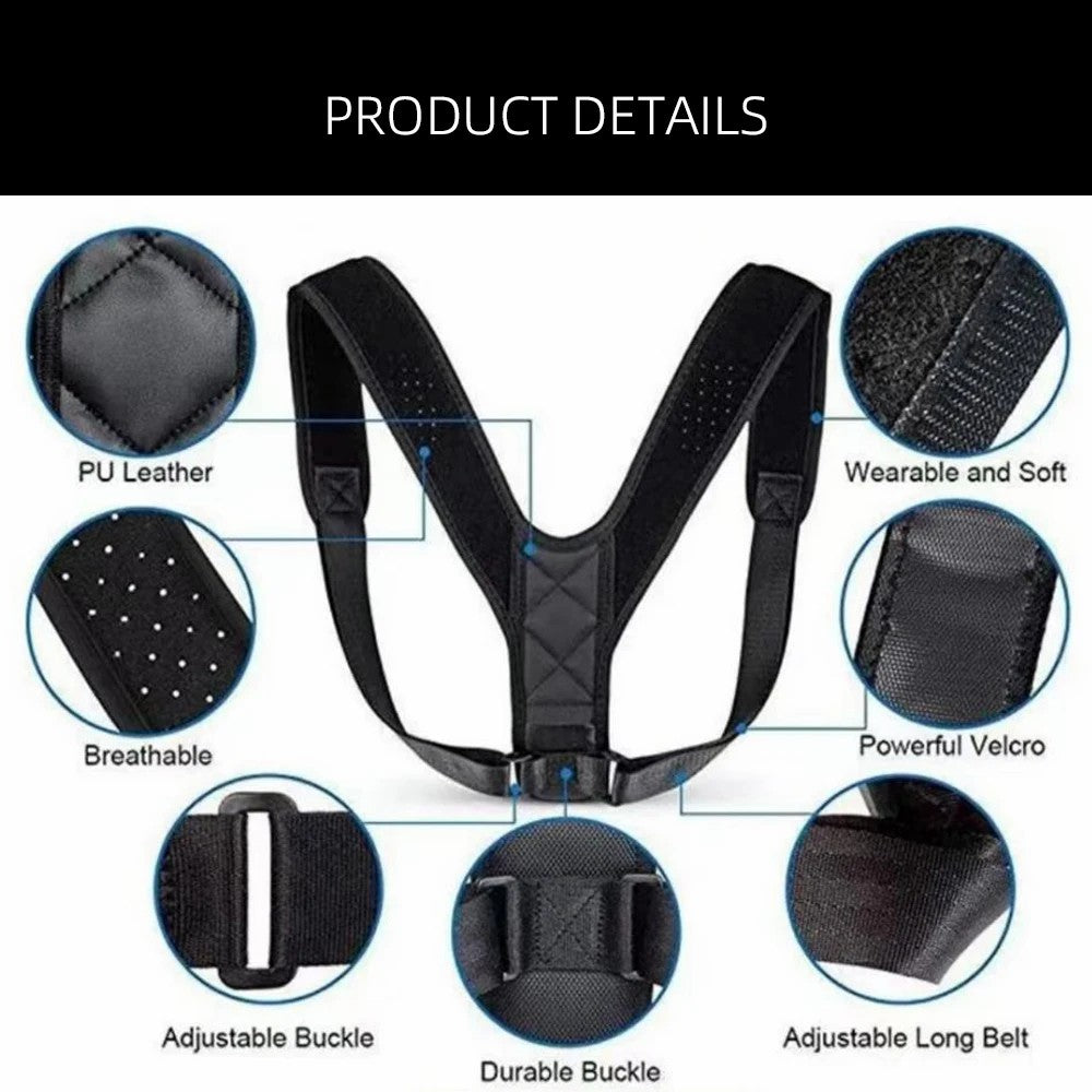Back Posture Correction Belt Hunchback Prevention Correction of Sitting Posture image 6