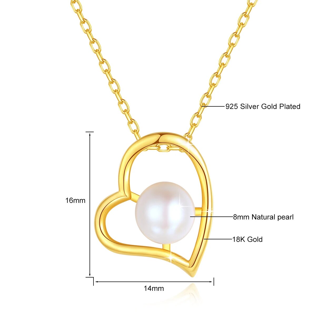 Szjinao Freshwater Pearl Necklace 18k Real Gold 100% Women With Certificate AU image 5