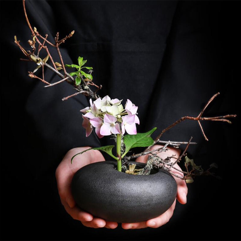 Ceramic Small Water Drop Flower Pot Vase Device Zen Tea Table Desktop Japanese image 8