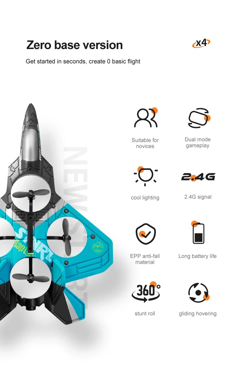 V17 RC Plane 2.4G 6CH Remote Control RC Airplanes Fighter Hobby Glider RC Plane image 11