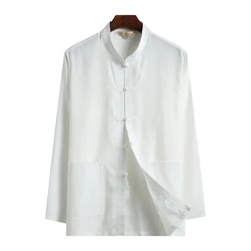 Men Chinese Dragon Shirt Kung Fu Coats China New Year Tang Suit Traditional Chi image 7
