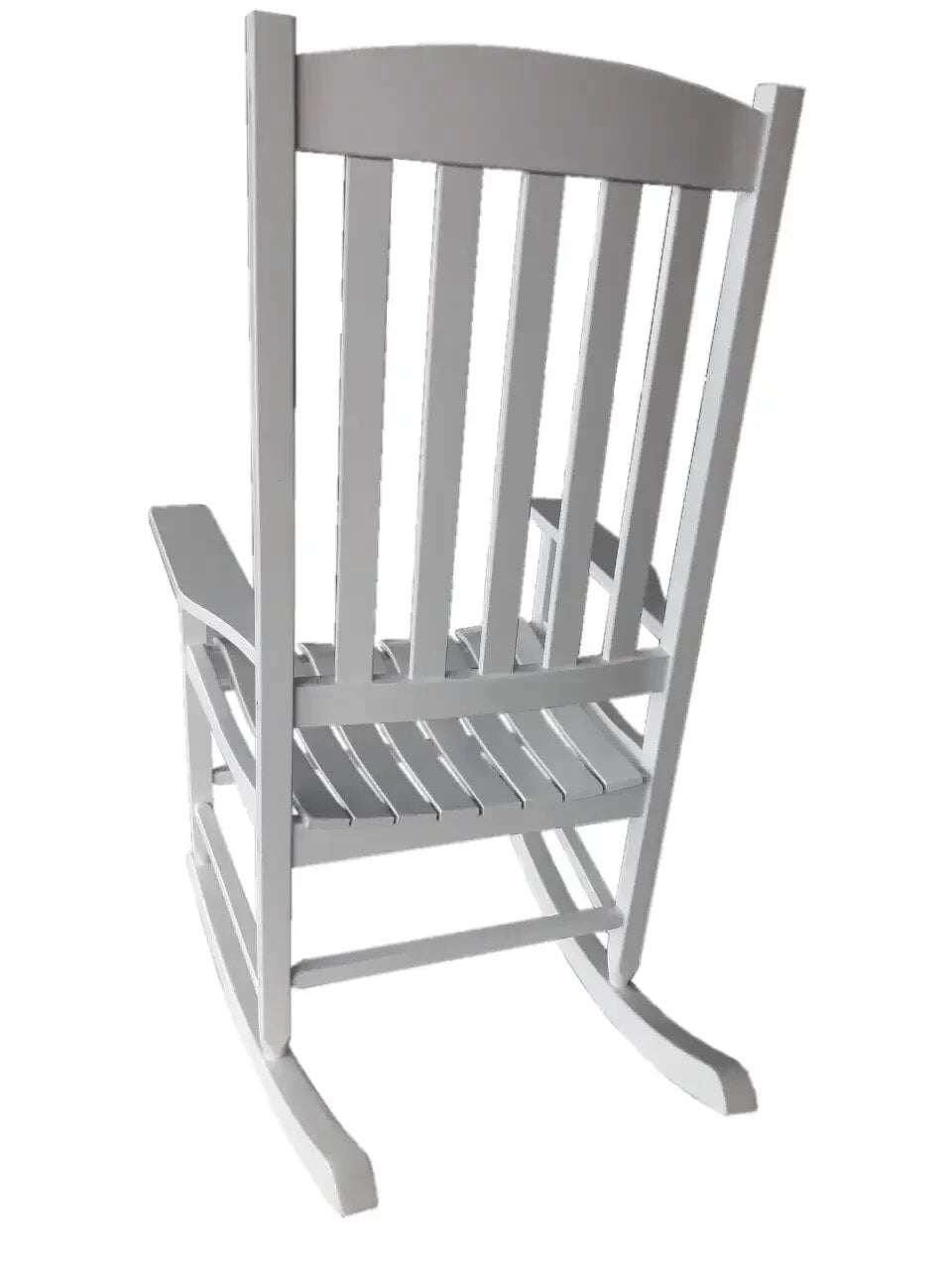 Mainstays Outdoor Wood Porch Rocking Chair, White Color, Weather Resistant Fini image 6