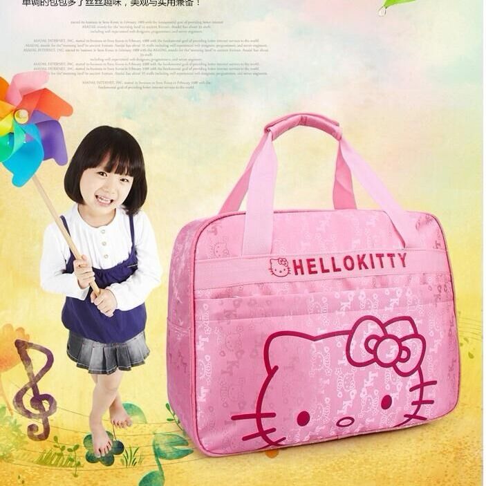 travel bags Cute Hello kitty cat Messenger luggage bag travel bag Cartoon porta image 7