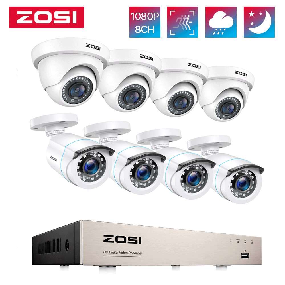 ZOSI Security Cameras System H.265+ 5MP Lite 8-Channel HD-TVI DVR Recorder image 4