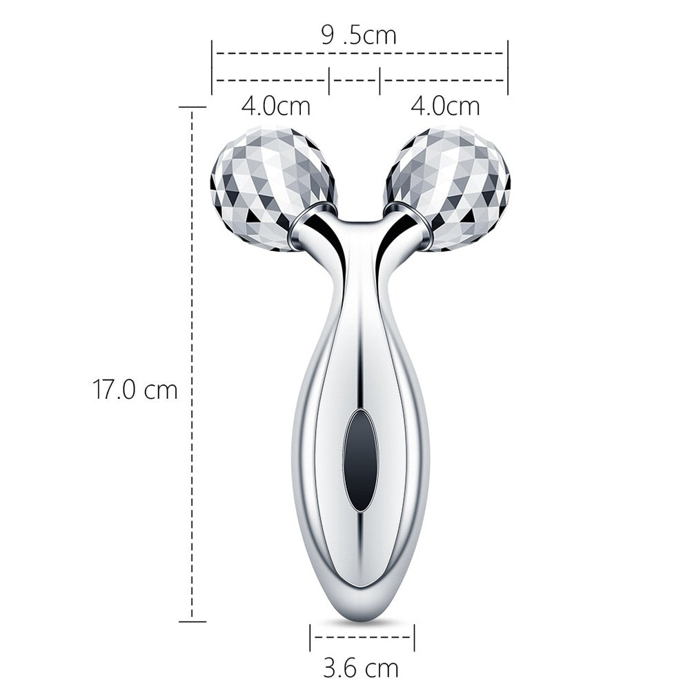 3D Roller Massager Face Massage Y Shape 360 Rotate Thin Face Body Shaping Relax image 2