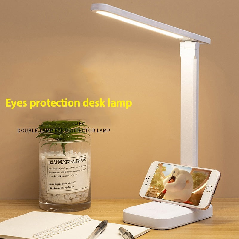 4000mAh Chargeable Folding table lamp eye protection touch dimmable LED lamp be image 4