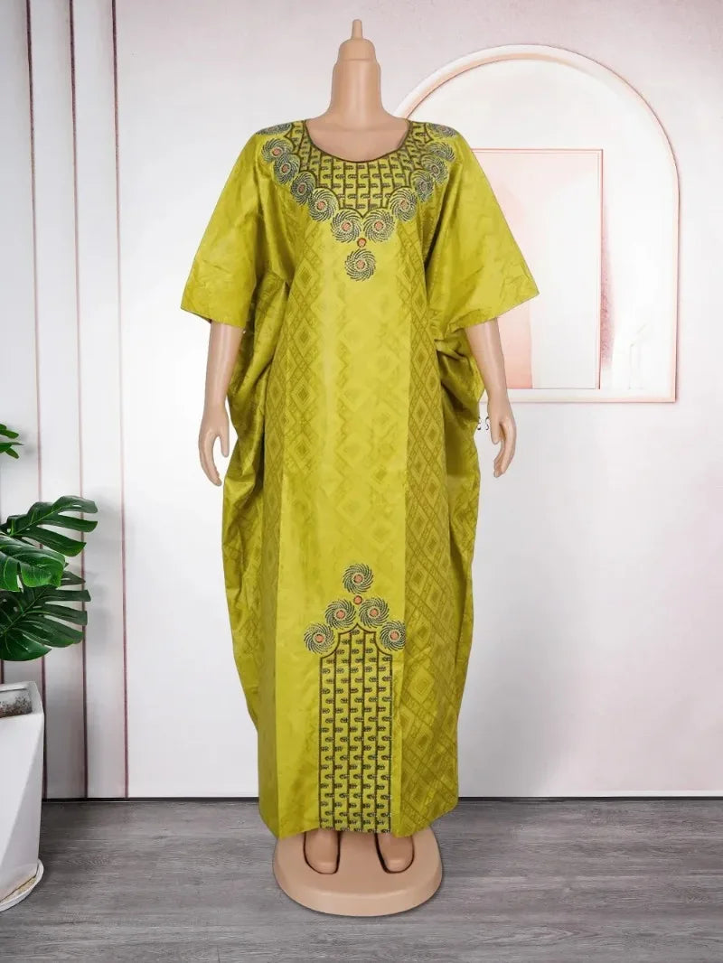 Plus Size African Dresses for Women Dashiki Traditional Embroidery Gown Ankara image 4