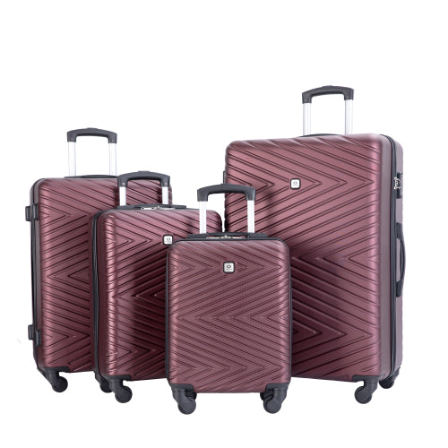 Travelhouse Luggage set 4-Piece ABS Suitcase With Spinner Wheels,24 Inch and 28 image 3