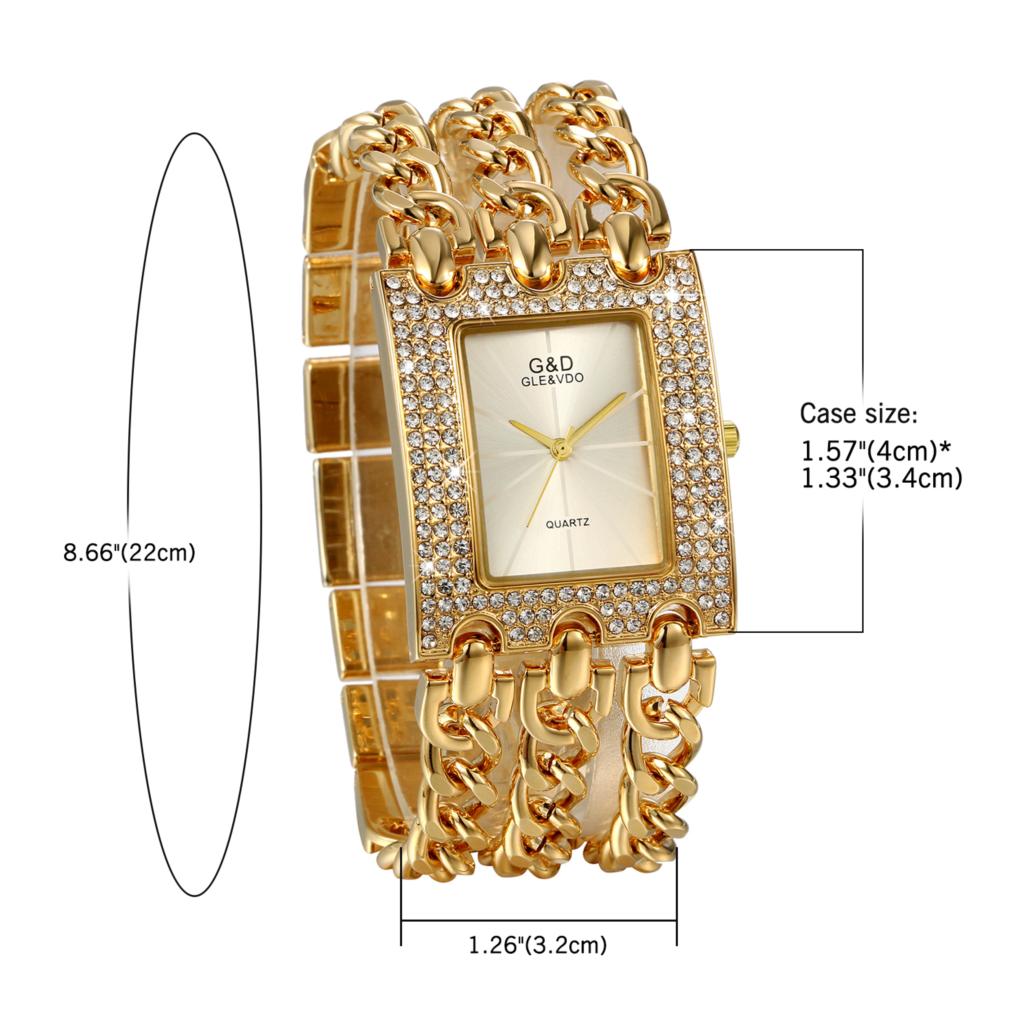 LANCARDO New Top Brand Luxury Women's Watches Alloy Clock Lady's Gold image 2