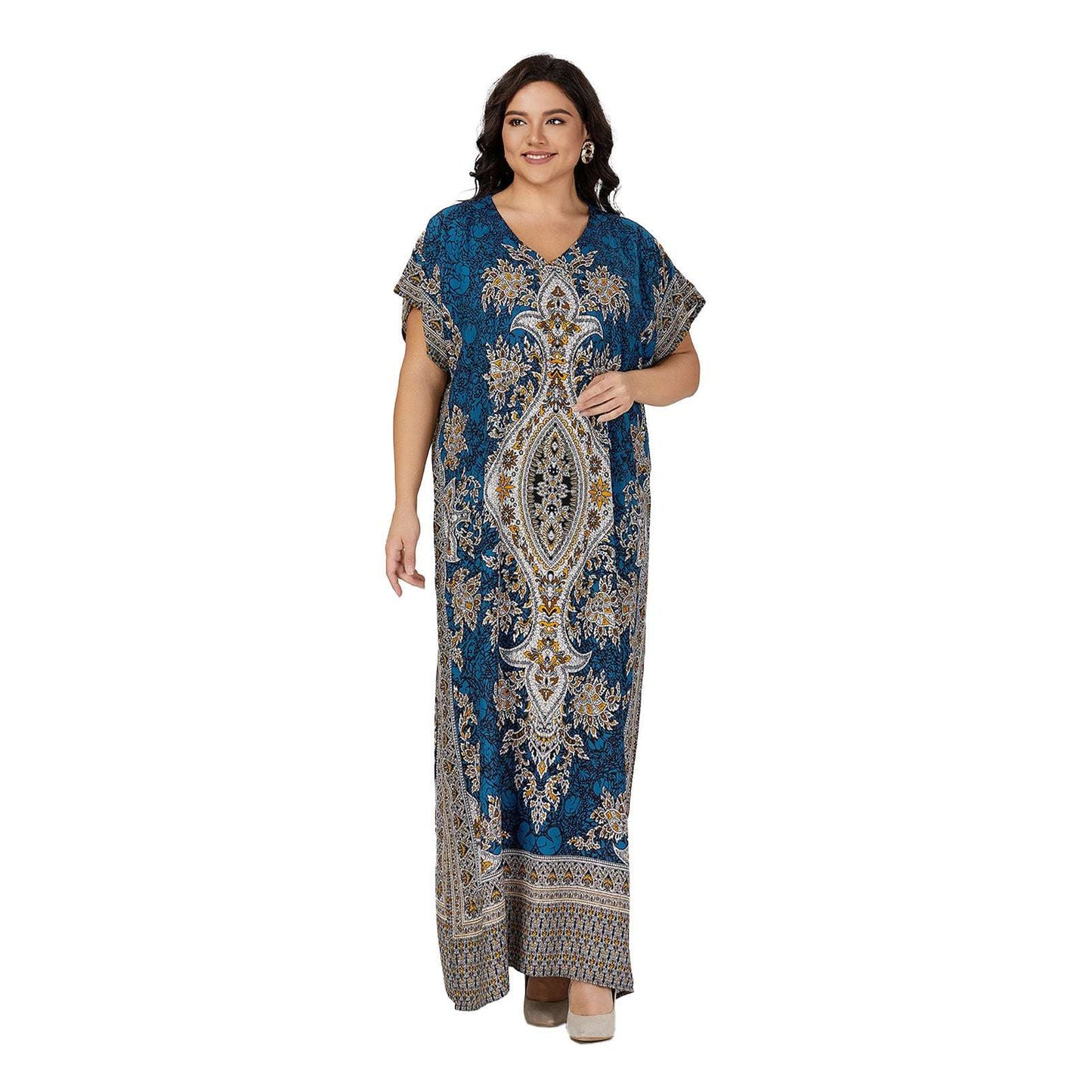 PlusSize Moroccan Traditional Dress Abaya For Women's Kaftan African Beach Dash image 2