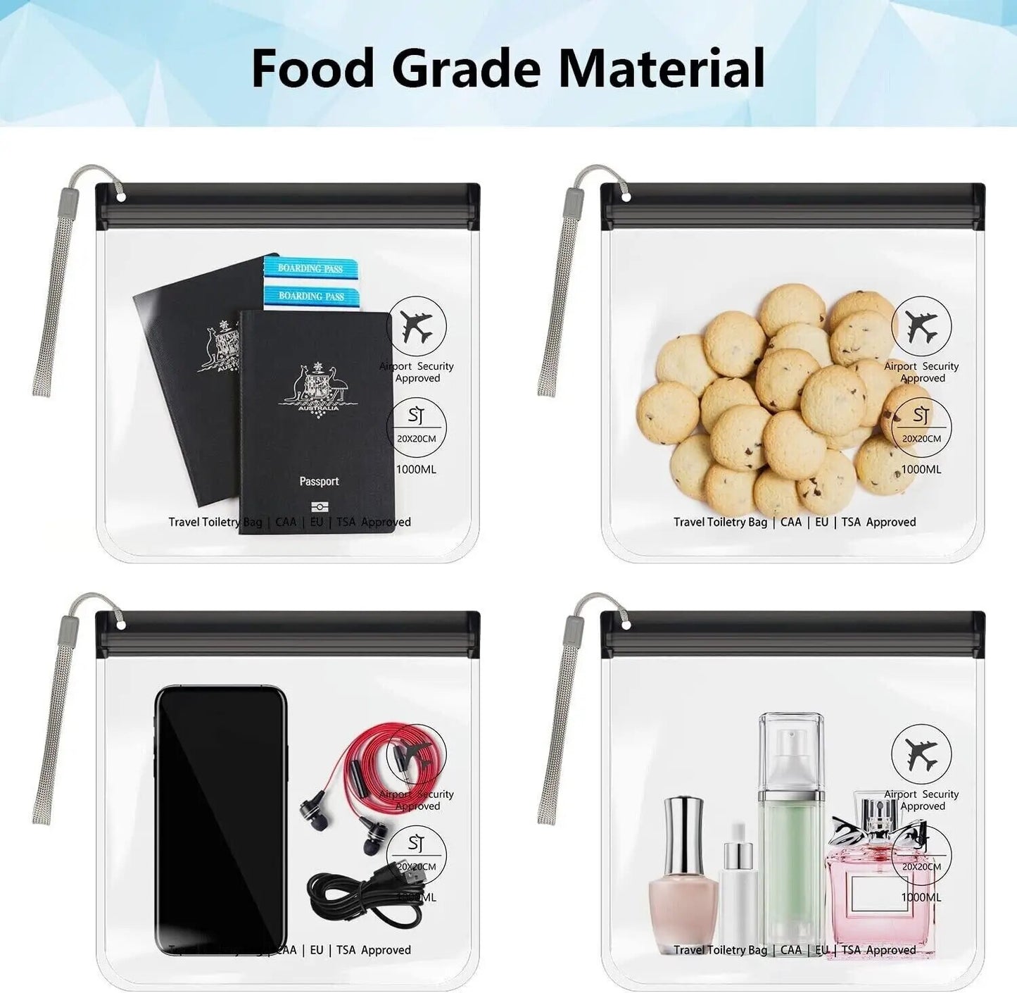 1pcs Luggage Transparent Travel Use Leakproof Flight Make Up Waterproof For Wom image 4