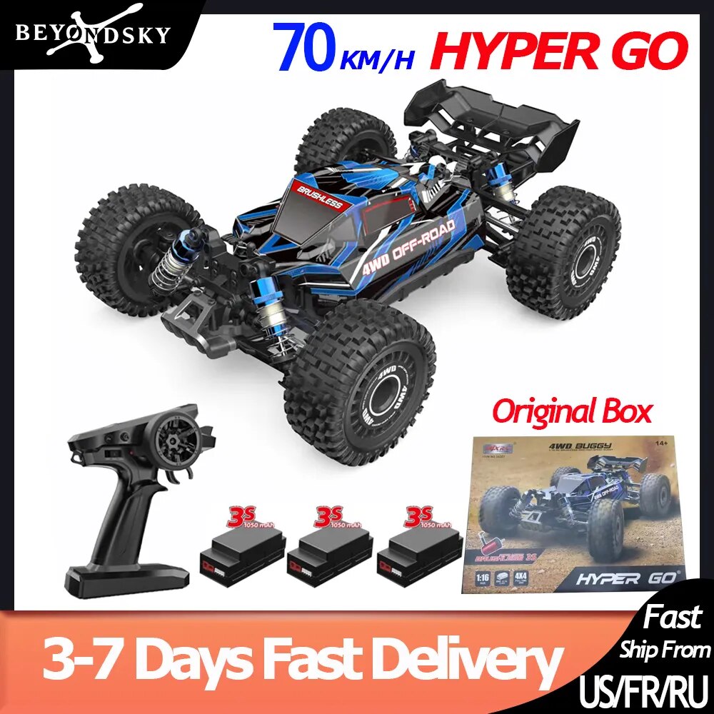 70KM/H MJX 16207 16208 1/16 RC Car Hyper Go Brushless 4WD Racing Car Electric O image 1