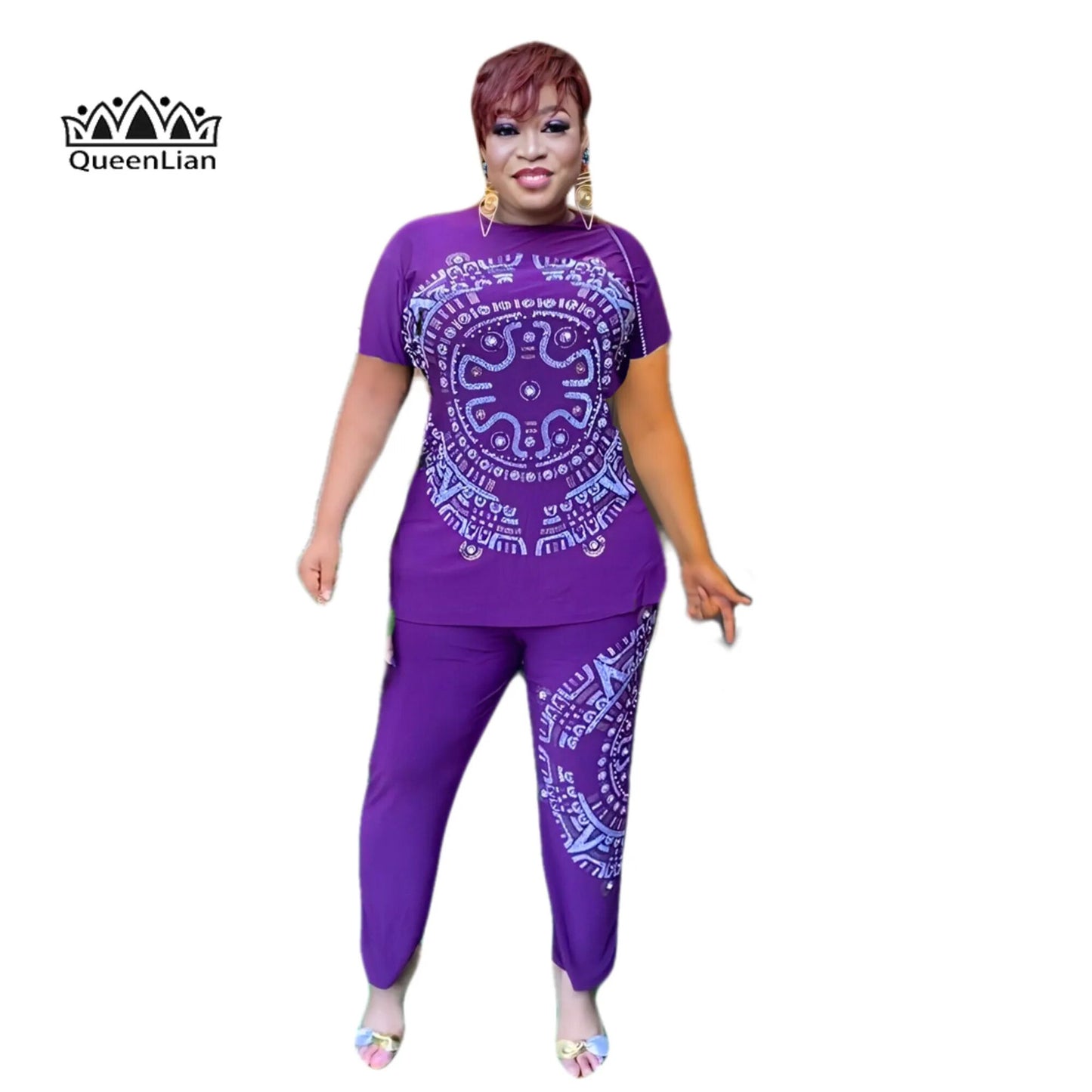 Big Elastic Materical Fashion Set with Exquisite Pearl and Rhinestone Embellish image 0