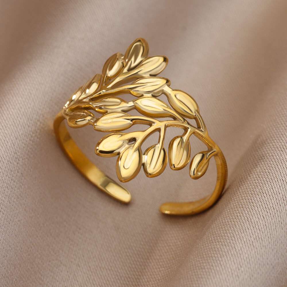 Stainless Steel Rings for Women Aesthetic Sunflower Gold Plated Wedding Couple image 18